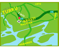 Krossin alue kartalla